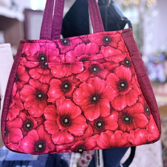 Handbags - Red Shoulder Bag, Purse, Pocketbook, Handbag, Ethel Tote Bag, Pockets